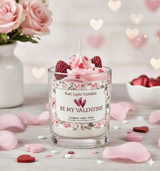 Duftkerze Sojawachs - Be my Valentine | Kerze Valentinstag Handgemacht