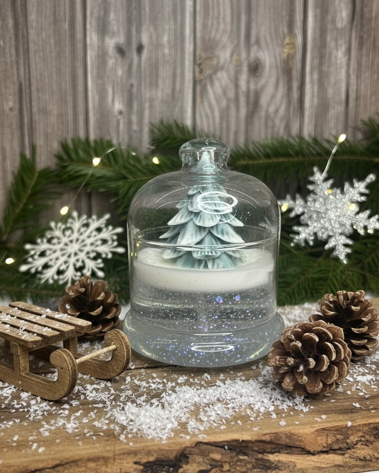 Duftkerze When it Snows  | Kerze Kuppelglas 250ml | Winter | Kerze Handgemacht |  Bookish Candle | Soy Vegan Candle | Hygge Candle