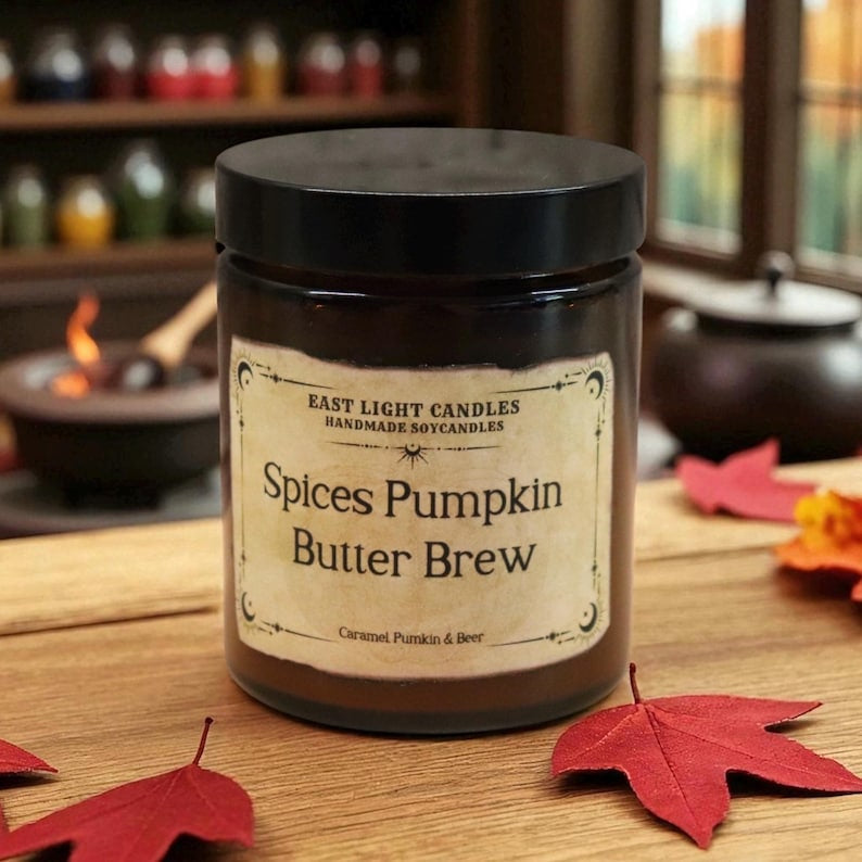 Spices Pumpkin Butter Brew Kerze | Wizard Kerze | Handgemachte Duftkerze Sojawachs | Vegane Kerze | Geschenkidee für Wizard Fans