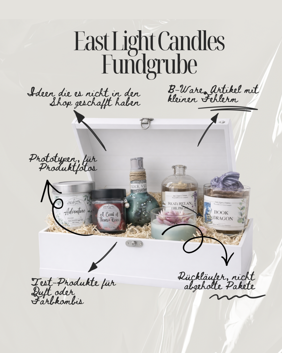 Fundgrube • B-Ware | Kerzen Handgemacht aus Sojawachs | Restposten