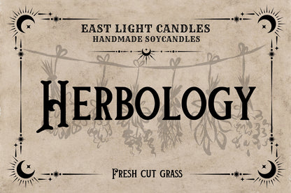 Herbology Kerze | Wizard Buchkerze | Handgemachte Duftkerze Sojawachs | Vegane Kerze personalisierbar | Geschenkidee für Kerzen Fans