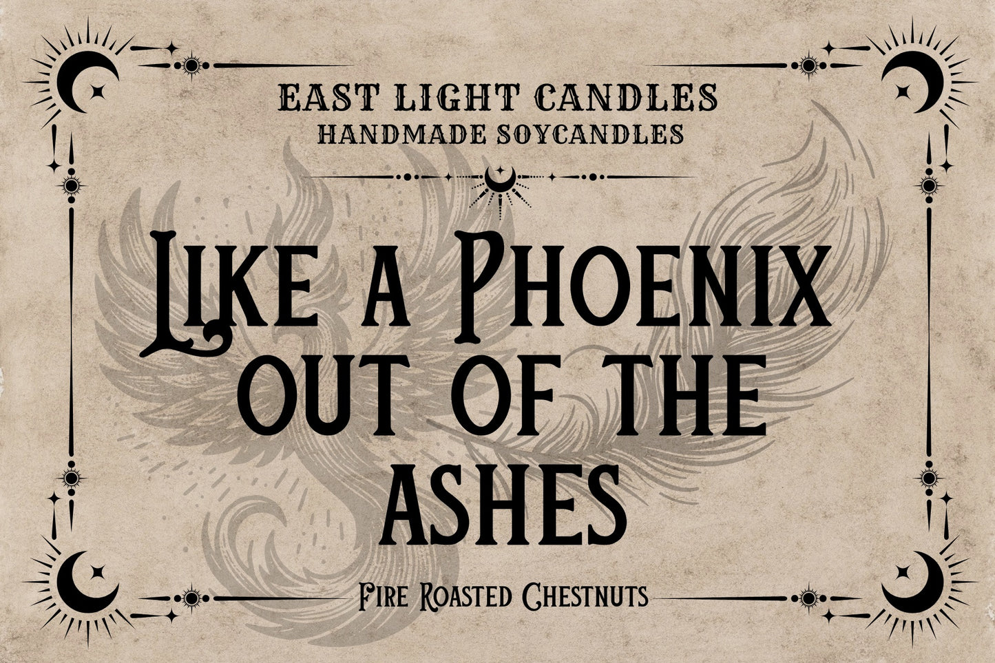 Like a Phoenix Kerze | Wizard Buchkerze | Handgemachte Duftkerze Sojawachs | Vegane Kerze personalisiert | Geschenkidee für Wizardry Fans