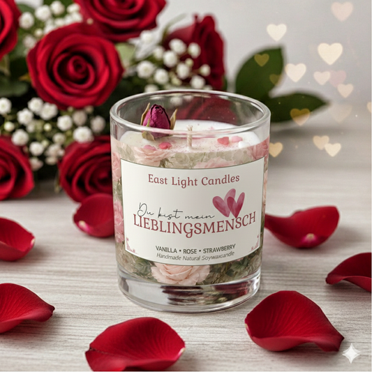 Duftkerze Sojawachs - Lieblingsmensch | Kerze Valentinstag Handgemacht