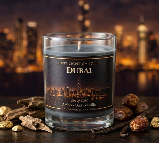 Dubai Candle – Cozy City Candle – Travel Candle – Gift for Dubai Lovers – Handmade Soy Candle