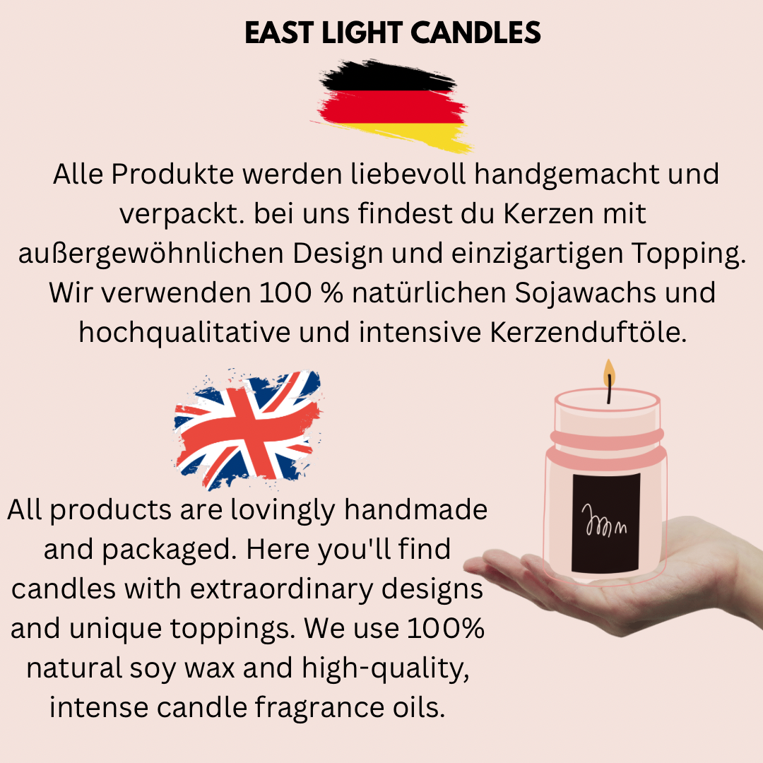 Fairground Sweets Kerze in Tasse | Dessert Candle | Geschenkidee | Handmade Soy Candle | Süße Dekokerze