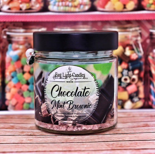Chocolate Mint Brownie Kerze | Foodcandle Handgemacht | Duftkerze Sojawachs | Natürliche Kerze | Geschenkidee für Kerzenfans