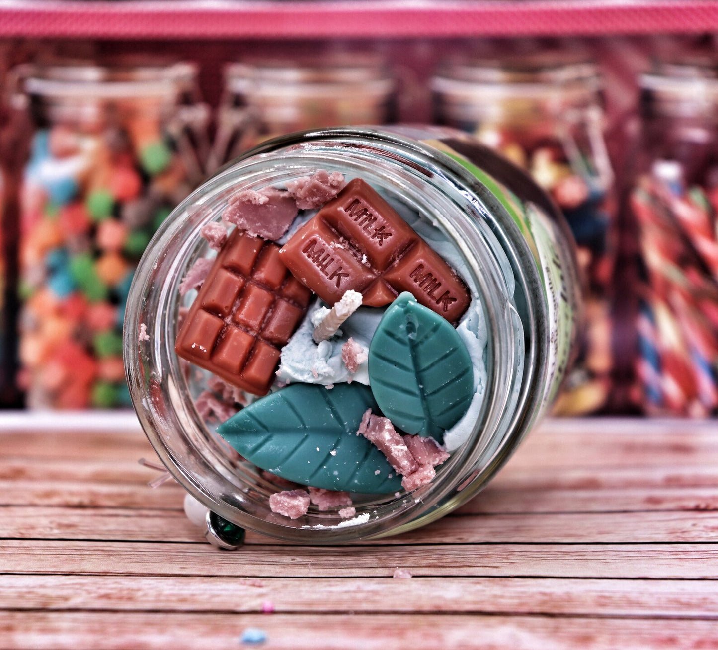 Chocolate Mint Brownie Kerze | Foodcandle Handgemacht | Duftkerze Sojawachs | Natürliche Kerze | Geschenkidee für Kerzenfans