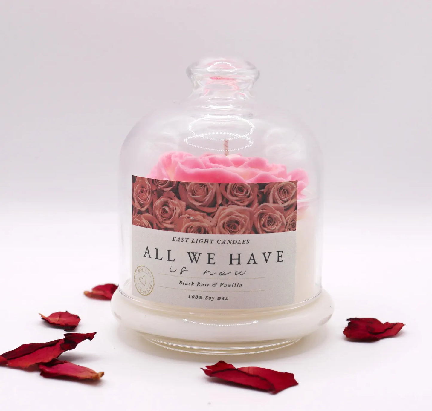 All we have  Kerze Kuppelglas | Handgemachte Duftkerze Sojawachs | Vegane Kerze personalisiert | Geschenkidee für Kerzenliebhaber
