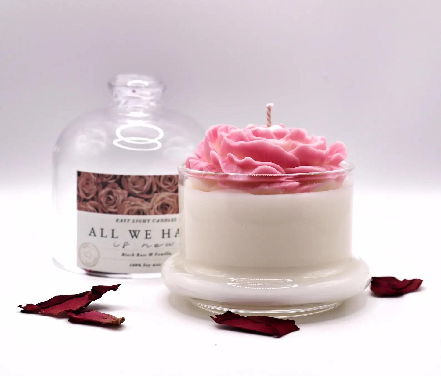 All we have  Kerze Kuppelglas | Handgemachte Duftkerze Sojawachs | Vegane Kerze personalisiert | Geschenkidee für Kerzenliebhaber