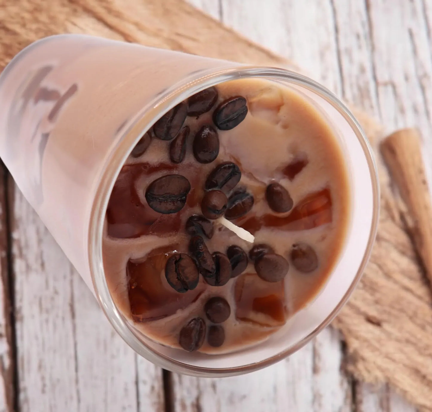 Caramel Coffee Latte Kerze | Foodcandle Handgemachte | Duftkerze Sojawachs | Vegane Kerze personalisiert | Geschenkidee für Kerzenfans