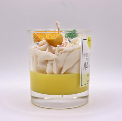 Lemon Cake Kerze | Handgemachte Duftkerze | Sojawachs Kerze | Geschenkidee für Kerzenliebhaber