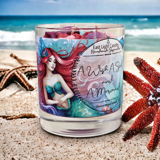 Little Mermaid Kerze | Handgemachte Duftkerze Sojawachs | Vegane Kerze personalisiert | Geschenkidee für Kerzenliebhaber