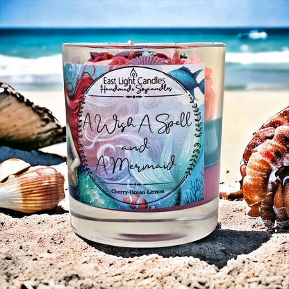 Little Mermaid Kerze | Handgemachte Duftkerze Sojawachs | Vegane Kerze personalisiert | Geschenkidee für Kerzenliebhaber