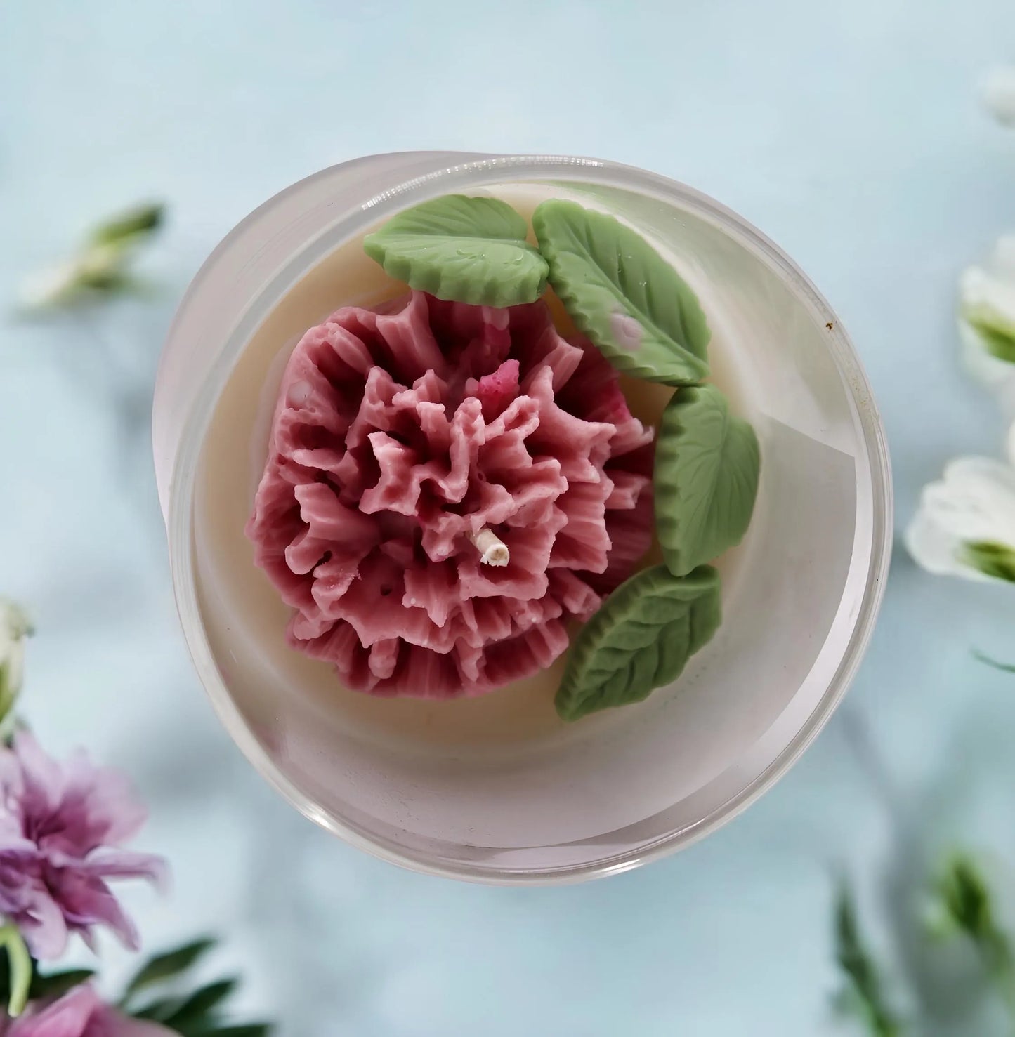 Fresh Cut Flowers Kerze | Buchkerze Handgemachte | Duftkerze Sojawachs | Vegane Kerze personalisiert | Geschenkidee für Kerzenfans