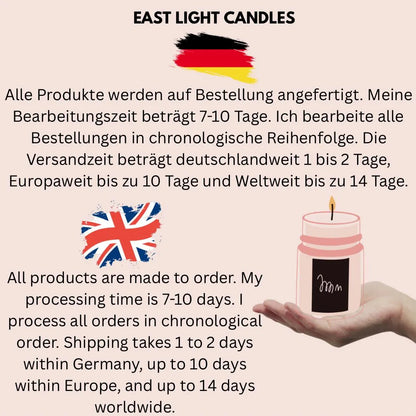 Flieder Vanilla Duftkerze | Rosenbouquet Kerze mit Spruch (Kopie)