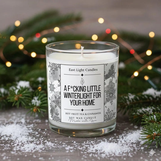 F*cking little Winterlight Kerze | Winter | Handgemachte Duftkerze Sojawachs | Vegane Kerze | Geschenkidee